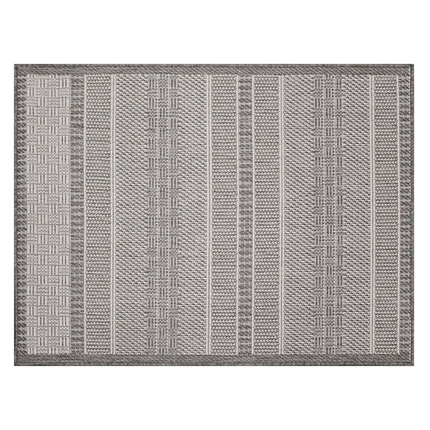 Tapis tissé plat de 3 pi x 4 pi, Fresco Tonal Weave gris