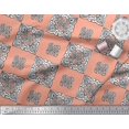 thumbnail image 3 of Soimoi Satin Silk Fabric Floral Block Decor Fabric Printed Yard 42 Inch Wide, 3 of 3