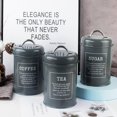 thumbnail image 3 of Rongfmy Metal Kitchen Canister Set coffee and tea Sugar Storage Jars Containers for A Gray, 3 of 9