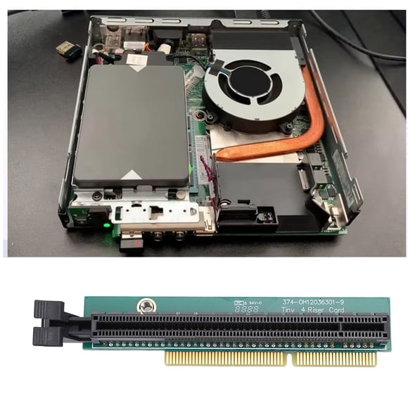 PCI E 16X Extender Converter Riser Card, PCI E Graphic Card Adapter Compatible with for Tiny 4 for ThinkCentre M920Q M910Q M910X M920X M720Q P330 P320 01AJ902
