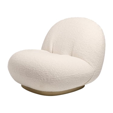 Chaise longue pivotante Liv en luxueux tissu bouclé – un accent élégant et confortable pour les espaces de vie modernes