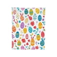 thumbnail image 1 of Flannel Blanket Easter Bunny Design 75 cm x 100 cm Multicolor Polyester Bed Blanket for Nap or Travel, 1 of 6