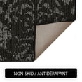 thumbnail image 4 of Mainstays Indoor Modern Black and Grey Damask Runner Rug,  2' x 7', Machine Washable, Non-Skid Backing, 4 of 5