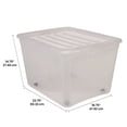 thumbnail image 3 of Gracious Living 80L Clear Snap Lid Tote, 3 of 7