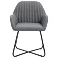 thumbnail image 2 of vidaXL Dining Chairs 2 pcs Dark Grey Fabric, 2 of 5