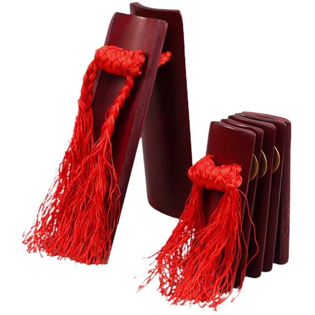 Shisuyan 2pcs Chinese Kuaiban Traditional Instruments Beginner Allegro Clapper Percussion Instrument