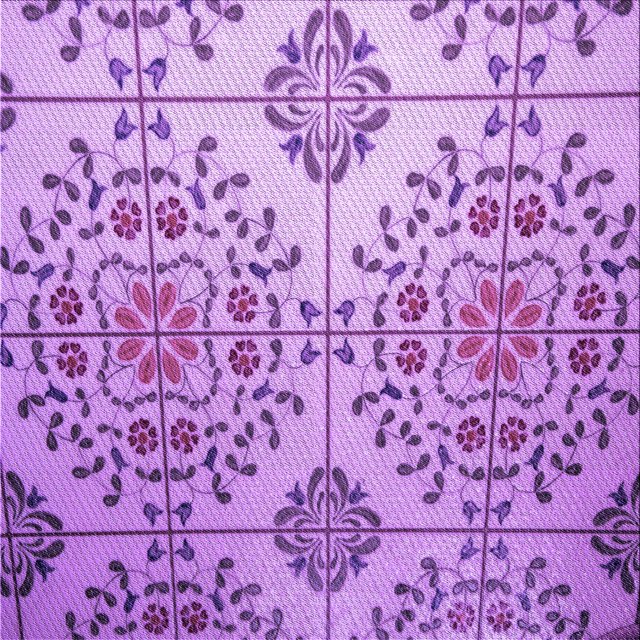 Ahgly Company Machine Washable Indoor Square Transitional Violet Purple Area Rugs, 6' Square