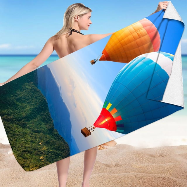Daily Violete Microfiber Beach Towel Super Lightweight Colorful Bath Towel Sandproof Beach Blanket Multi-Purpose Towel For Travel Swimming Pool 30x60 Inch