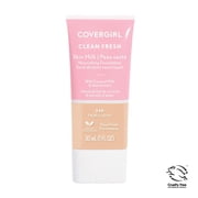 COVERGIRL - Clean Fresh Skin Tint Foundation, Formulated without Parabens, Sulfates, Mineral Oil & Talc. Made with Niacinamide, Coconut Milk & Aloe Extracts, 100% Vegan & Cruelty-Free