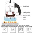 thumbnail image 3 of Premium Stainless Steel Italian Coffee Maker, Classic Coffee Maker (100/200/200/450 ML) For Induction Cooker, 3 of 5