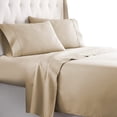 thumbnail image 1 of 700 Thread Count 100% Egyptian Cotton 4-Piece Bed Sheet Set (1 Flat, 1 Fitted Sheet, 2 Pillow Covers) 15 Inches Deep Pocket Size Solid Pattern, 1 of 3