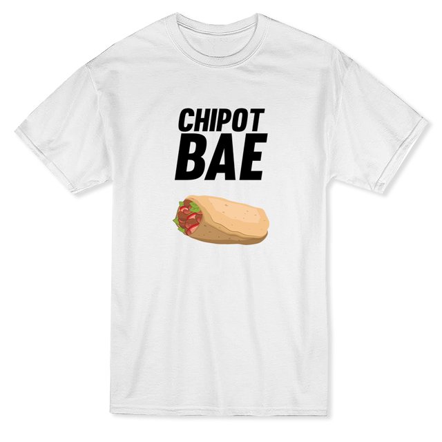 Chipotle Burrito T-shirt Blanc pour Homme ChipotBae à Motif