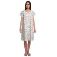 thumbnail image 1 of Moomaya Chemise de Nuit à Manches Courtes pour Femmes Imprimée avec Patte de Boutonnage, 1 of 4