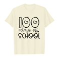 thumbnail image 4 of PMVFHDE Hauts pour Fille Été T-Shirt Graphique pour Fille Hauts d'Été pour Filles T-Shirts Mignons T-Shirts Graphiques pour Filles Mode Enfants Décontracté Imprimé Col Rond Ample Manches Courtes T-Shirt Haut Beige,12-13 Ans, 4 of 4