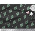 thumbnail image 2 of Soimoi Moss Georgette Fabric Filigree Damask Print Sewing Fabric Yard 42 Inch Wide, 2 of 3
