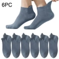 thumbnail image 1 of ylioge 6 Pack Mens Ankle Socks Lightweight Solid Breathable Multipack Non-Slip Low Cut Sock, 1 of 8