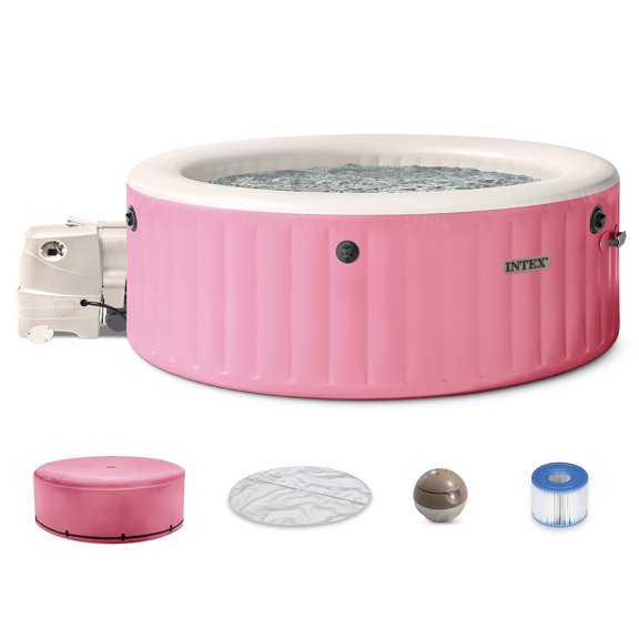 INTEX 28479EH PureSpa Bubble Massage Spa Set with Energy Efficient Cover, 77" x 28"
