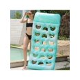 thumbnail image 3 of 1pc PVC Pillow Hole Floating Drainage Chair, Printed Leaf Pattern, Recliner Chair Moon Long Floating Bed, Pool Float Beach Essentials, Blue, 3 of 5