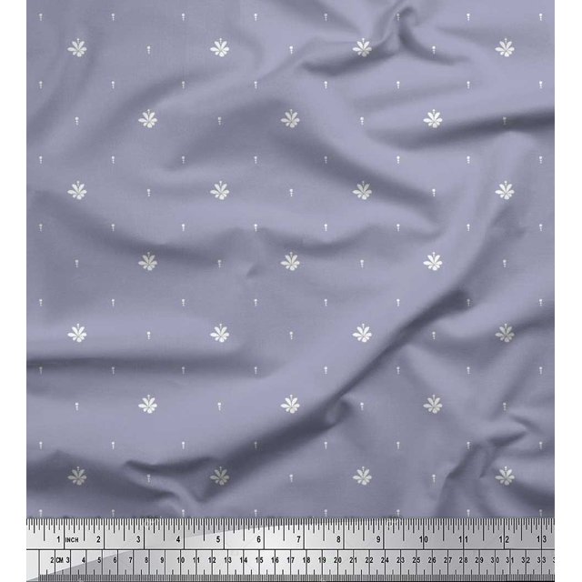 Soimoi Rayon Fabric Dot & Floral Artistic Decor Fabric Printed Yard 56 Inch Wide
