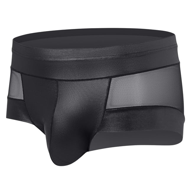 EOYWHK Boxer Briefs for Men,Soft Breathable Underwear,Clear Bandage Seamless Mesh Trunks