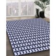 thumbnail image 3 of Ahgly Company Tapis d'Intérieur Lavables en Machine, Ronds, Bleu Nuit Transitionnel, 8' Ronds, 3 of 7
