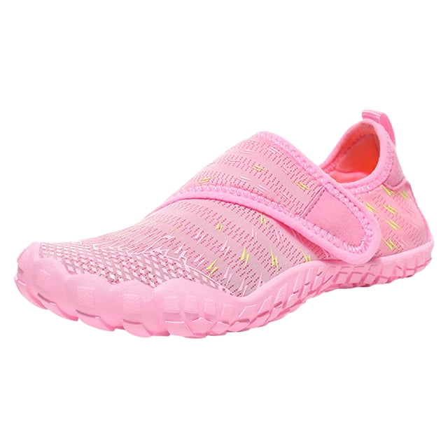MIASHUI Chaussures pour Enfants Chaussures pour Hommes et Femmes Chaussures Décontractées de Gué Chaussures d'Extérieur de Plage de Natation de Course Espadrilles, Rose, 10-10,5 Ans