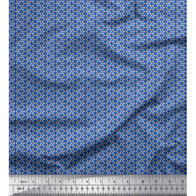 Soimoi Cotton Cambric Fabric Geometric Small Print Fabric by Yard 42 Inch Wide