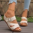 thumbnail image 2 of Womens Orthopedic Platform Slides Sandals 2025 Fashion Leopard Buckle Arch Support Wedge Dress Slip on, 2 of 7