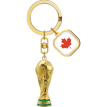 FIFA 2026 PORTE CLES TROPHEE 3D AVEC DRAPEAU DU CANADA