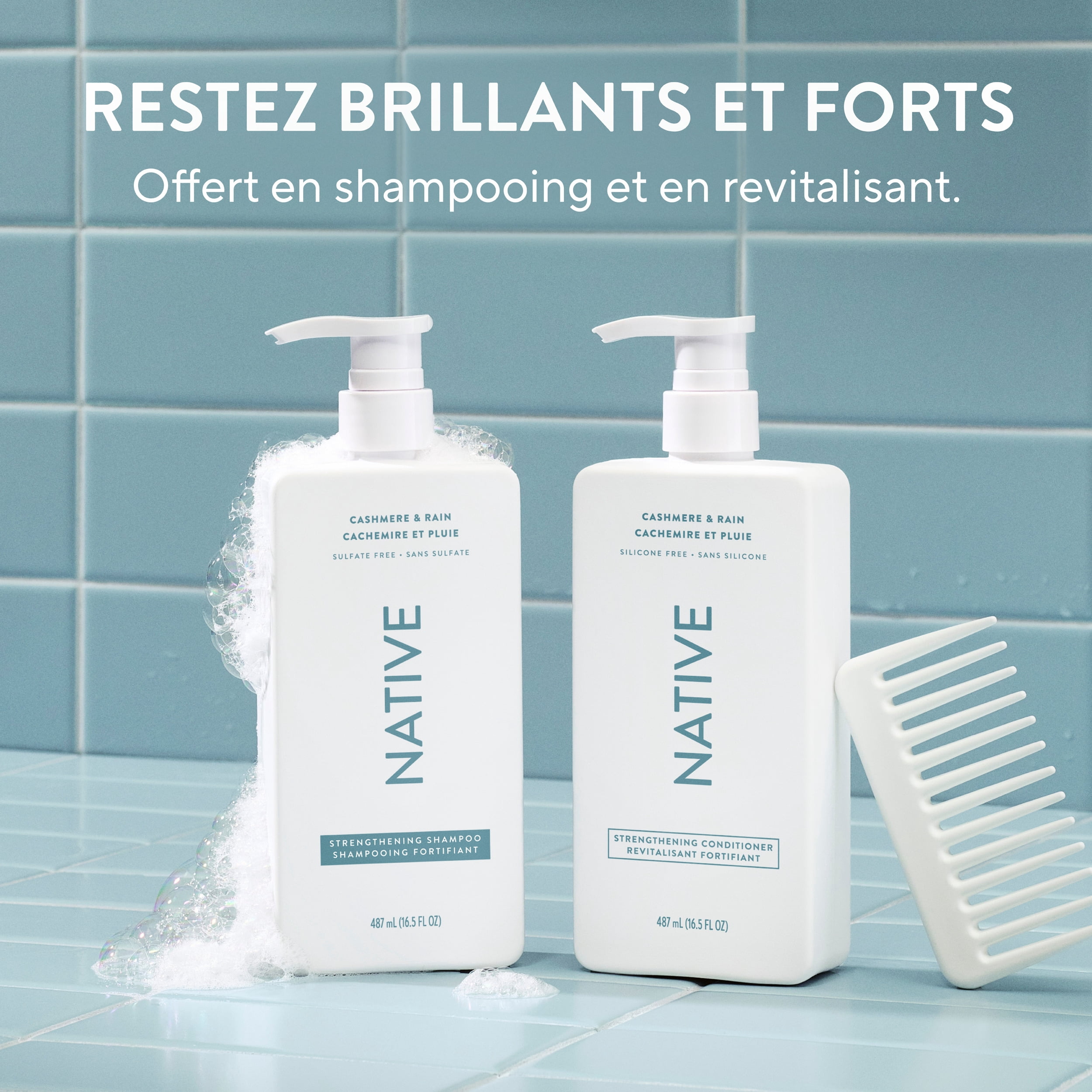 Shampooing Native Nettoyage quotidien Agrumes et musc végétal, 487 mL