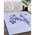 thumbnail image 3 of Ahgly Company Tapis d'Intérieur Rond Lavable en Machine Lavande Bleu Transitionnel, 6 Pieds Rond, 3 of 7