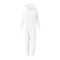 thumbnail image 4 of Pyjama d'Hiver pour Filles Combinaison à Capuche à Manches Longues pour Filles Pyjama Uni pour Chaleur Hivernale Décontractée Combinaison à Manches Longues, 4 of 6