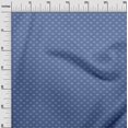 thumbnail image 3 of oneOone Tissu Velours Bleu Moyen Minimal Rétro Matériau de Robe Tissu Imprimé au Mètre 58 Pouces de Large, 3 of 5
