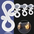 thumbnail image 3 of Vaidha Christmas Mini Gutter Hang Hooks Plastic S Sharped Christmas Light Clips 120PCS, 3 of 8