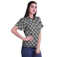 thumbnail image 3 of Moomaya Chemise à Manches Mi-Longues Imprimée pour Femmes, Col Boutonné, Haut Décontracté, 3 of 5