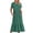 Green, variant on CFLVAEK Summer Beach Dresses for Women 2024 Loose Fit Solid Tshirts Dress Tiered Smocked Maxi Dress Comfy Short Sleeve Flowy Dresses Casual Round Neck Long Dress