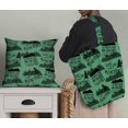thumbnail image 5 of Soimoi Green Velvet Fabric Mountains & Text Print Fabric by the Yard 58 Inch Wide, 5 of 5