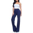 thumbnail image 3 of jovati Pantalon Palazzo Fluide pour Femmes Taille Haute Mode Uni Ample Grand Long, 3 of 9