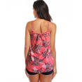 thumbnail image 4 of Women’s Strappy Swimwear Floral Tankini Set Ruched Strappy Modest Two Piece Bottom Swimsuit, 4 of 7