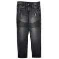 thumbnail image 1 of Men's Biker Denim Straight Fit Denim Jeans, 1 of 1