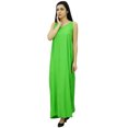 thumbnail image 3 of Bimba Robe Maxi Unie à Bretelles Spaghetti pour Femme pour l'Été, Tenue de Plage, Robe d'Été, 3 of 9