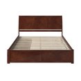 thumbnail image 3 of Portland Wood King Platform Bed with Footboard and Storage Drawers in Walnut, 3 of 7