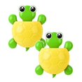 thumbnail image 1 of Oleegame 2PC Produce Storage Cute Animal Toothbrush Holder Turtle Strong Suction Cup Toothbrush Toothpaste Storage Rack Bathroom Wall-mounted Toothbrush Holder Yellow, 1 of 2