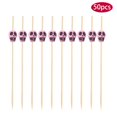 thumbnail image 1 of Cqxid Wine Rack Decoration Under $5 50pc Bamboo Pick Buffet Fruit Fork Party Dessert Stick Cocktail Skewer, 1 of 8