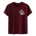 thumbnail image 5 of MesaSe Ladies‘ Solid Color  Neck Double Football Print Short Sleeve T Shirt, 5 of 5