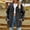 Dark Gray, variant on VKOYWKM Womens Oversized Jean Jacket Fall Long Sleeve Jean Outerwear Collared Button Down Denim Jacket Loose Boyfriend Trucker Jacket with Pockets