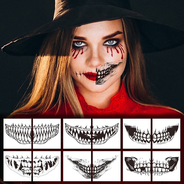 10 Sheet Halloween Temporary Tattoos,Tattoos Stickers For Halloween