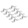thumbnail image 1 of Unique Bargains 12mm Rigid Pipe Strap Clamp, 10 Pcs 304 Stainless Steel Two Hole U-shape Tube Clip, 1 of 5