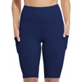 thumbnail image 1 of Women's Running Biker Shorts with Side Pockets High Waisted, 1 of 6
