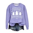 thumbnail image 4 of Jsaierl Chandails en Molleton de Noël Grande Taille pour Femmes Imprimé Arbre de Noël Décontracté Col Rond Chandail Automne Manches Longues 2024, 4 of 4